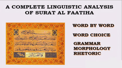 Complete Linguistic Analysis of Surat Al Faatiha