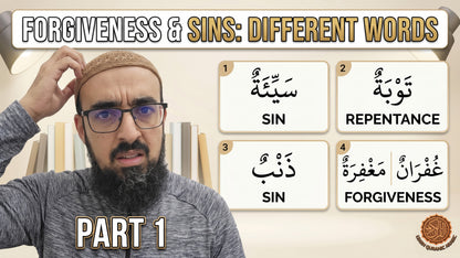 Different words for forgiveness and sins in the Quran.